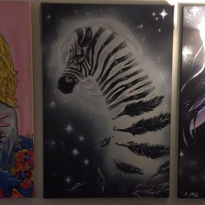 Hand painted Zebra painting make offer
